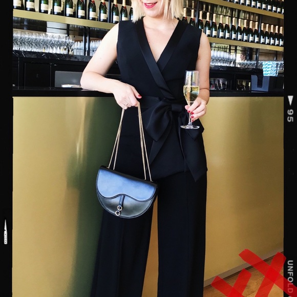 Forever New Black Jumpsuit - Size 10 - Picture 2 of 2